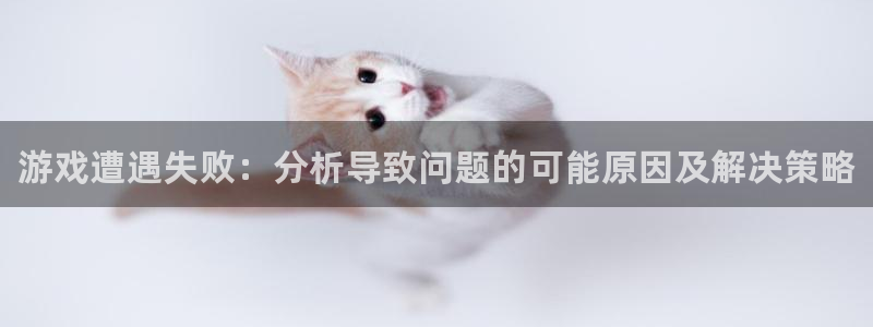 极悦娱乐平台官网客服电话：游戏遭遇失败：分析导致问题的可能原