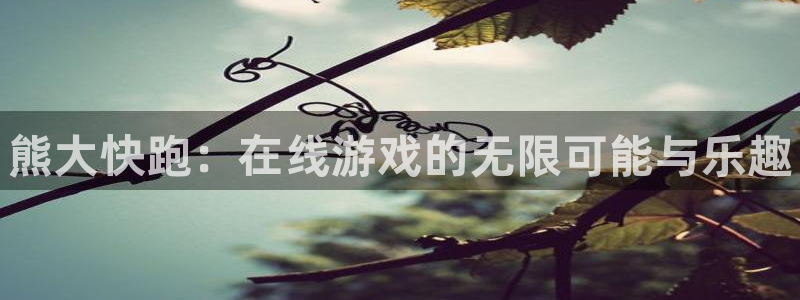 极悦娱乐登陆地址：熊大快跑：在线游戏的无限可能与乐趣