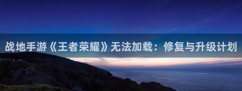 极悦娱乐平台登录线路：战地手游《王者荣耀》无法加载：修复与升